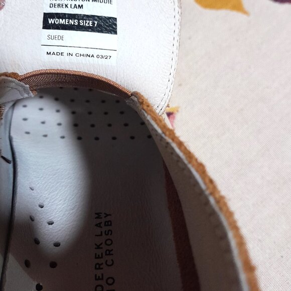 Seavees Derek Lam Midi Sneaker Suede Slip On Sneakers Camel Brown Women sz 7 - Picture 7 of 9